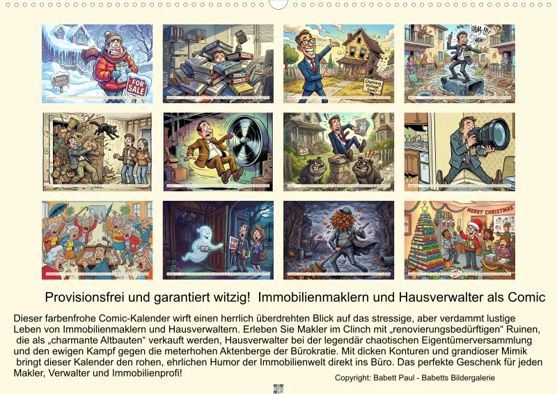 2027 A2 Provisionsfrei und garantiert witzig! Immobilienmaklern und Hausverwalter als Comic