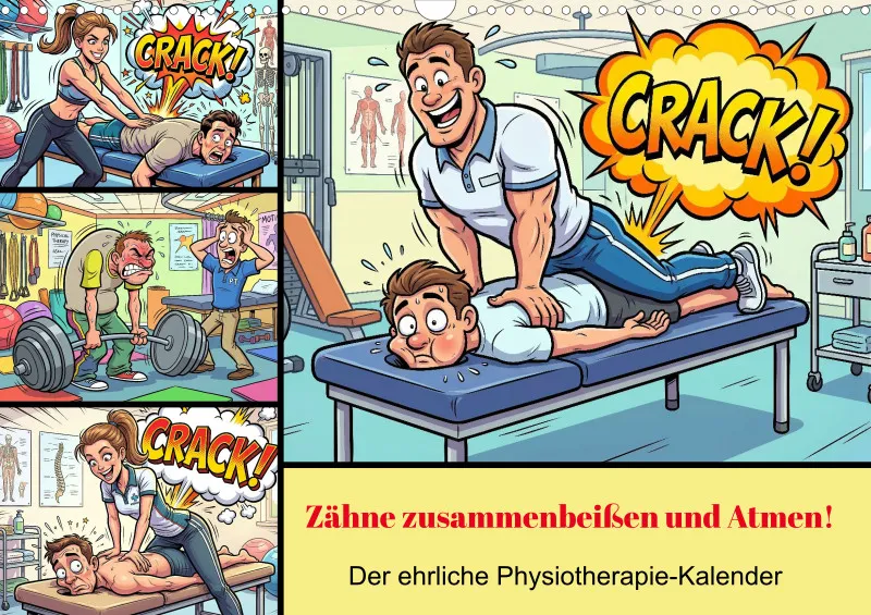 2027 A3 Zähne zusammenbeißen und Atmen! – Der ehrliche Physiotherapie-Kalender