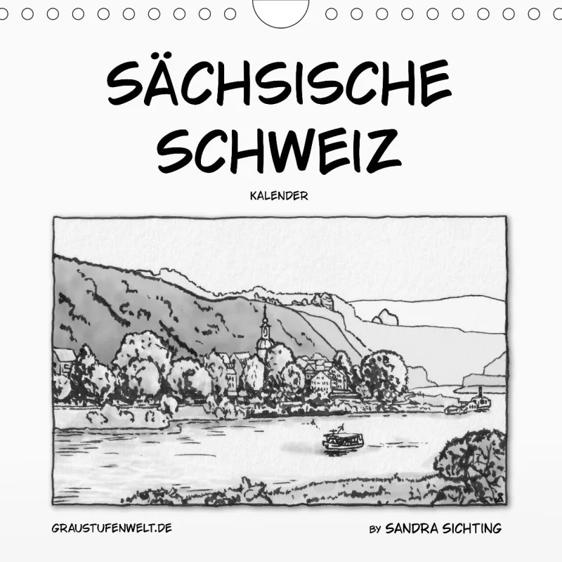 Sächsische Schweiz Kalender - Graustufen