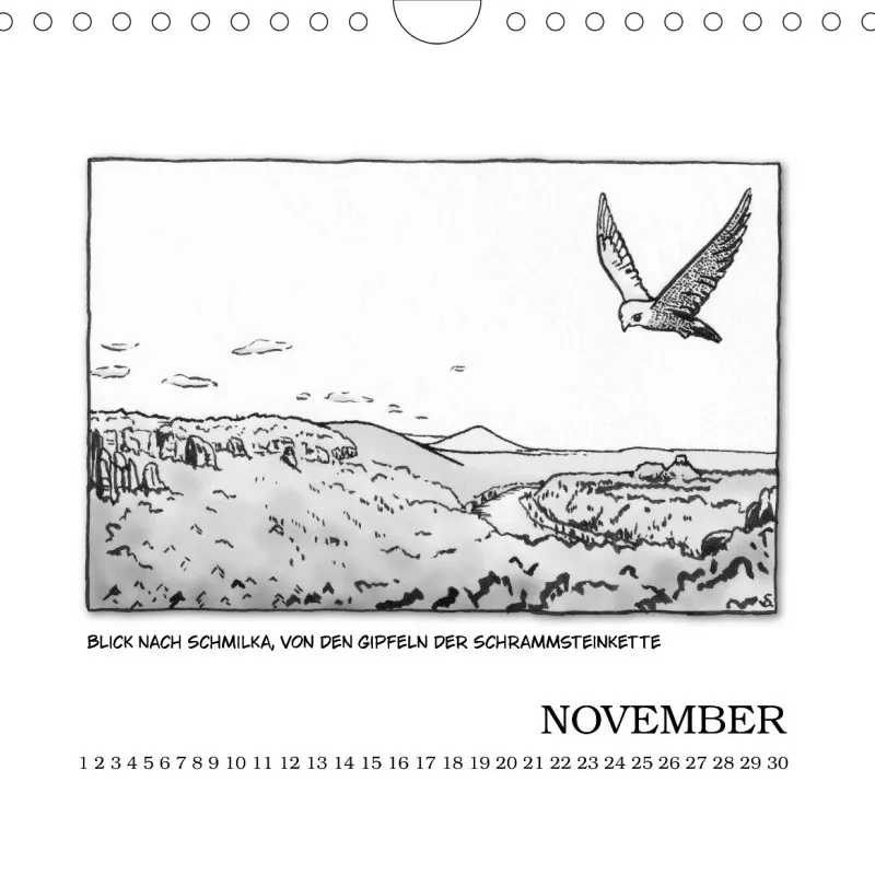 Sächsische Schweiz Kalender - Graustufen