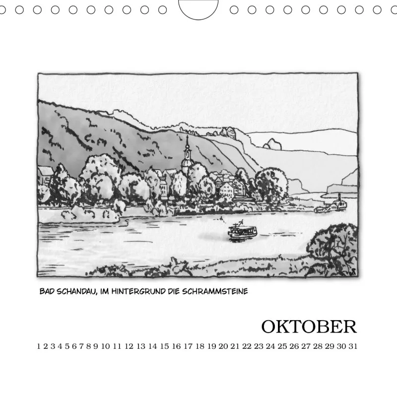 Sächsische Schweiz Kalender - Graustufen