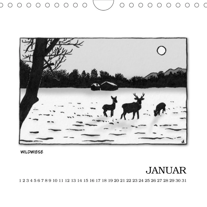 Sächsische Schweiz Kalender - Graustufen