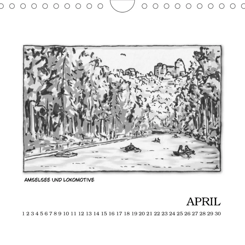 Sächsische Schweiz Kalender - Graustufen