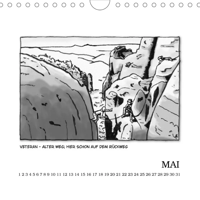 Sächsische Schweiz Kalender - Graustufen