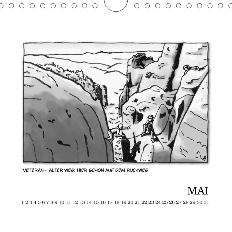 Sächsische Schweiz Kalender - Graustufen