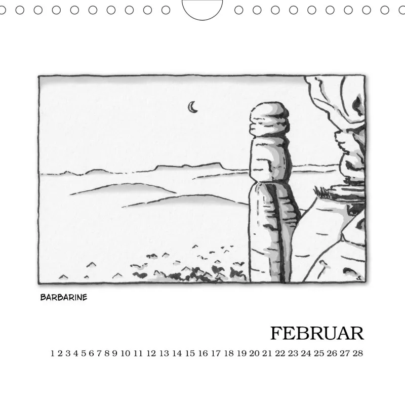 Sächsische Schweiz Kalender - Graustufen