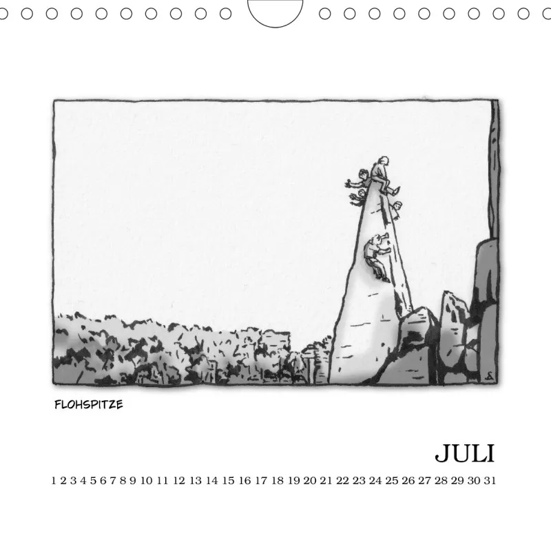 Sächsische Schweiz Kalender - Graustufen