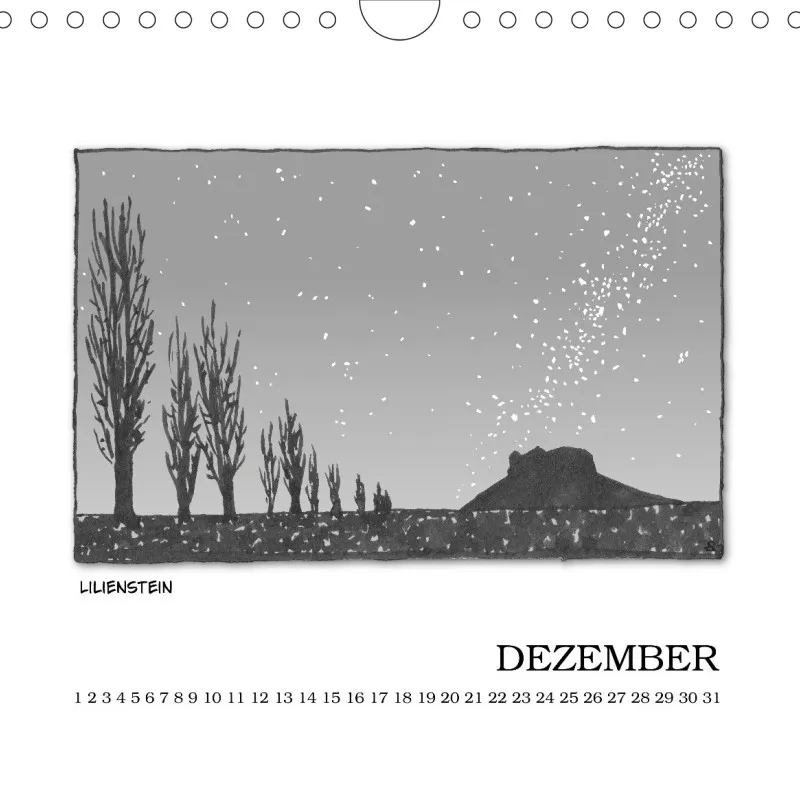 Sächsische Schweiz Kalender - Graustufen