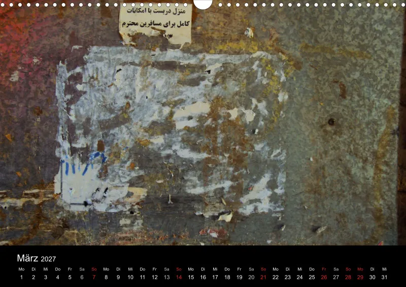 Iranischer Wandkalender 2027 A3