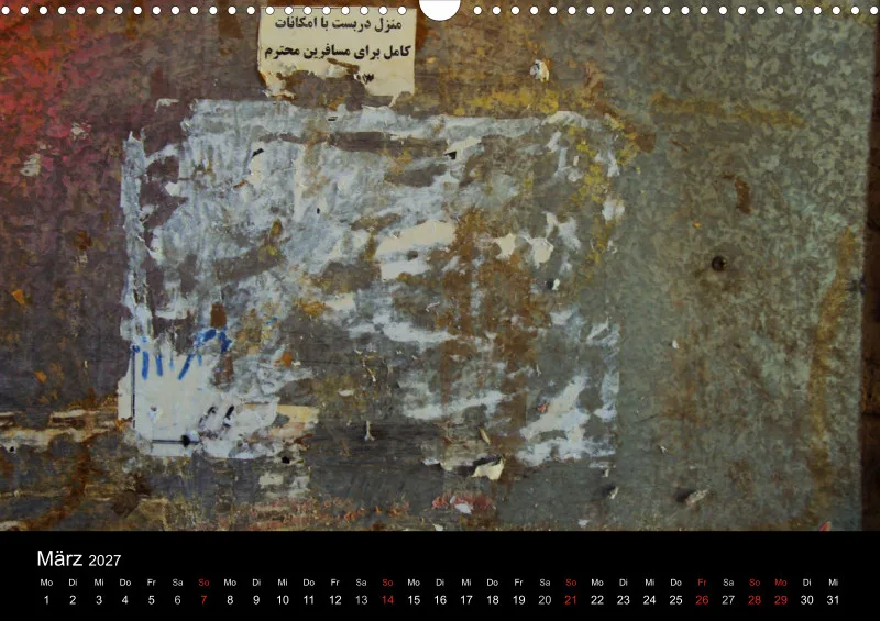 Iranischer Wandkalender 2027 A3