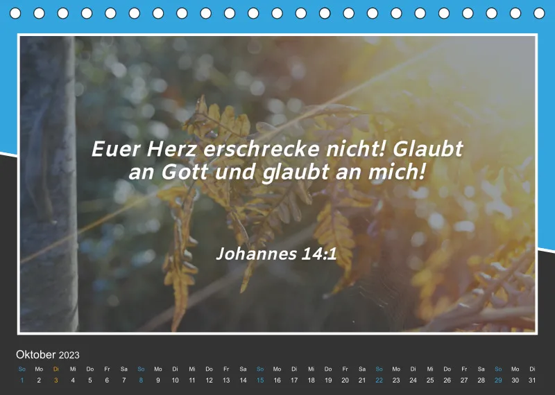 Tischkalender 2023 mit Bibelverse!