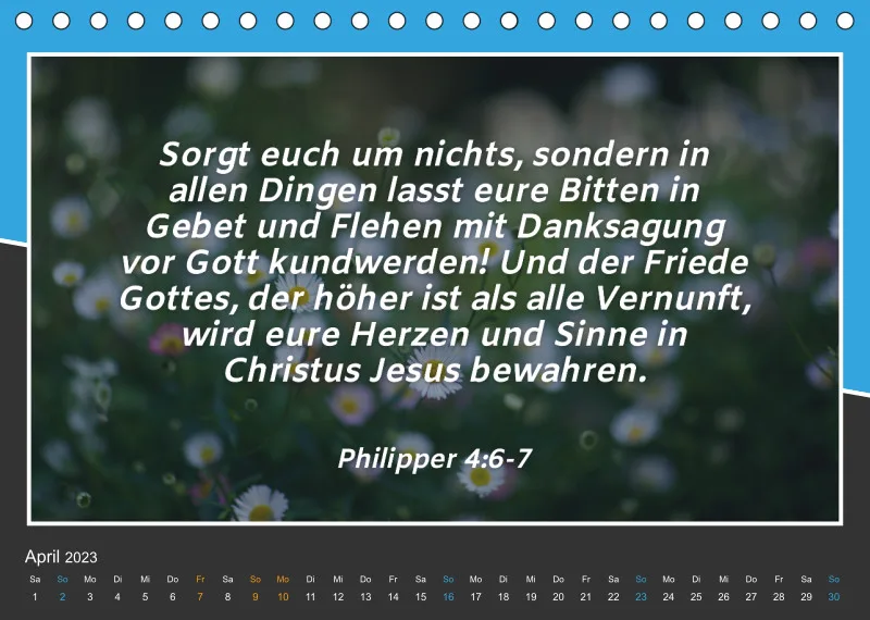 Tischkalender 2023 mit Bibelverse!