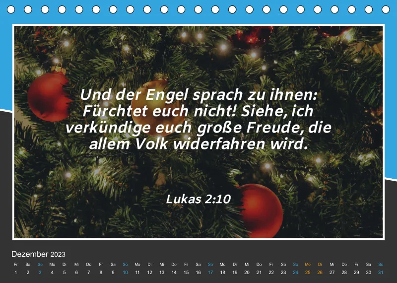 Tischkalender 2023 mit Bibelverse!