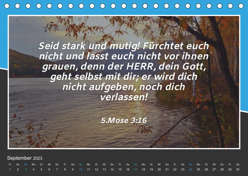 Tischkalender 2023 mit Bibelverse!