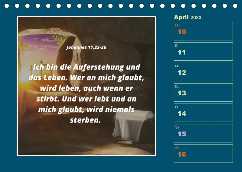 Tisch Wochenkalender mit Bibelverse 2023