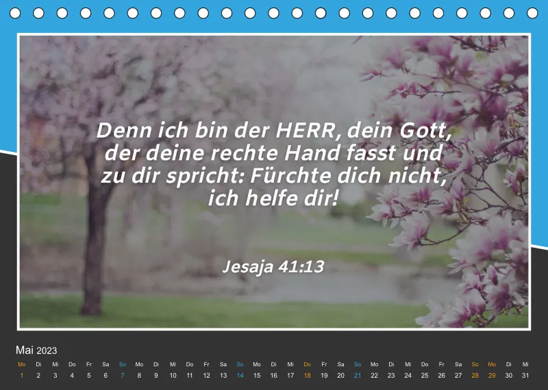 Tischkalender 2023 mit Bibelverse!