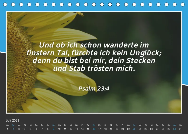 Tischkalender 2023 mit Bibelverse!