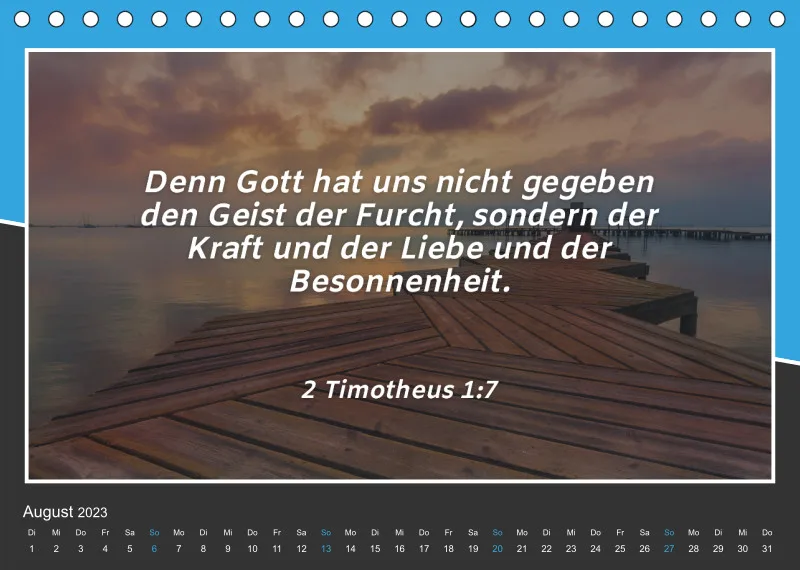 Tischkalender 2023 mit Bibelverse!