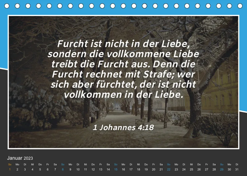 Tischkalender 2023 mit Bibelverse!
