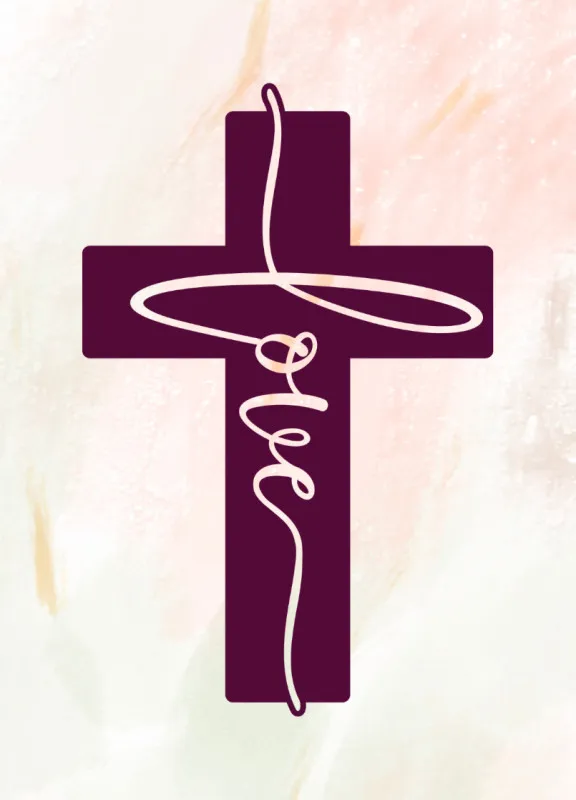 Christliche Grußkarte Love