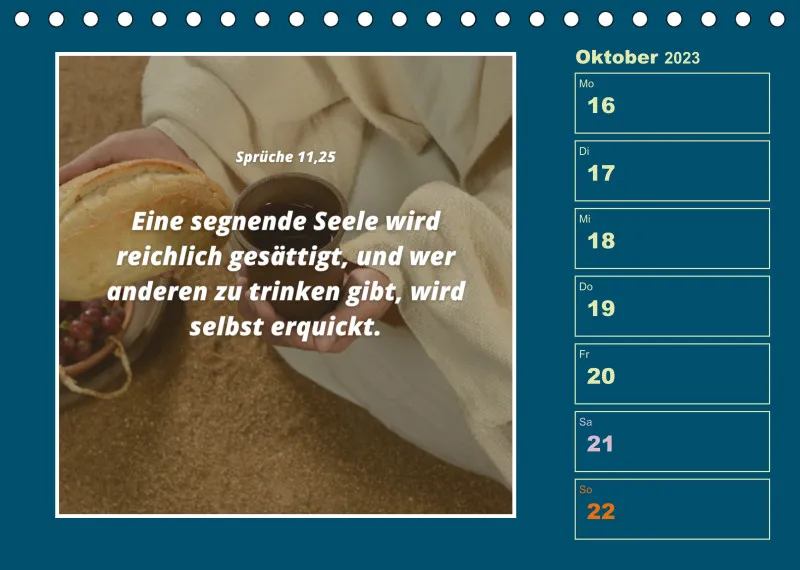Tisch Wochenkalender mit Bibelverse 2023