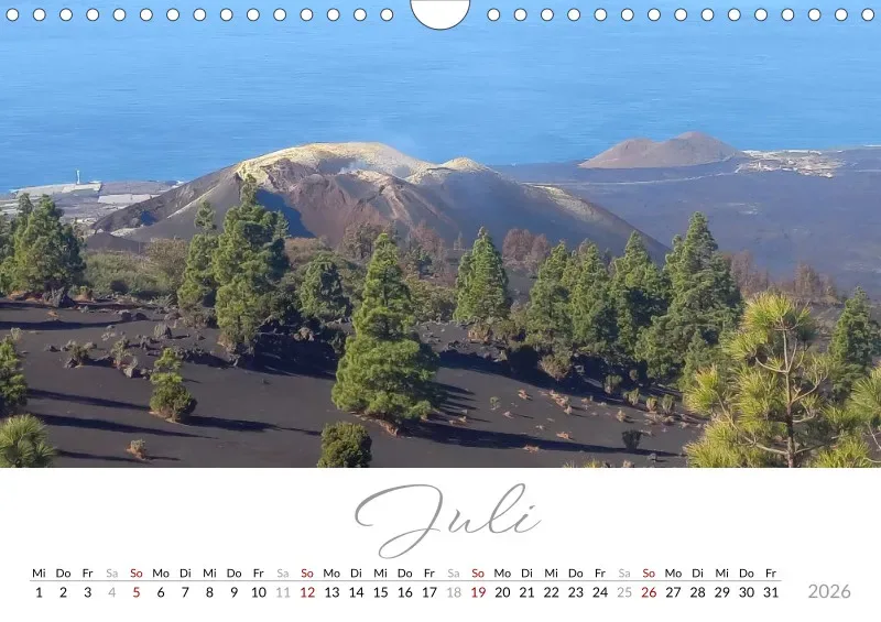 Fotokalender 2026 Vulkaninsel La Palma