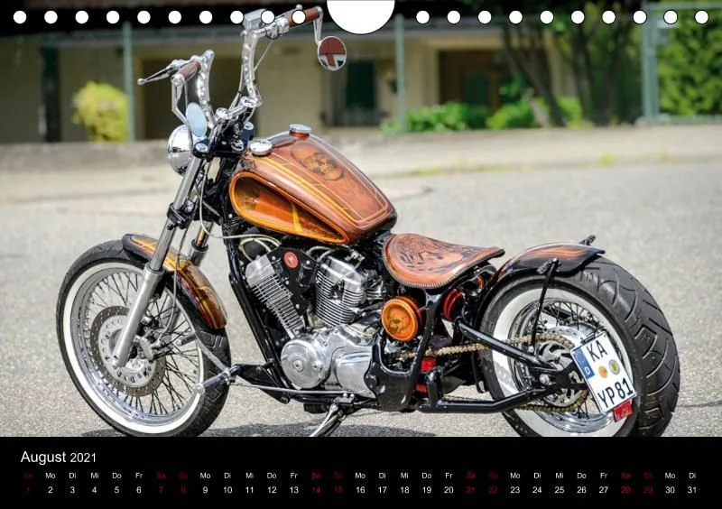Motorrad Kalender Bobber Germany 2021 DIN 5
