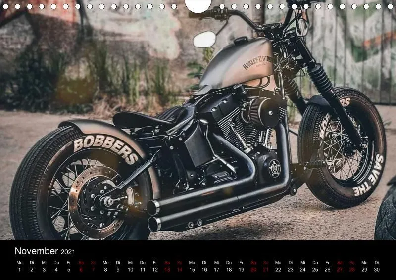Motorrad Kalender Bobber Germany 2021 DIN 4