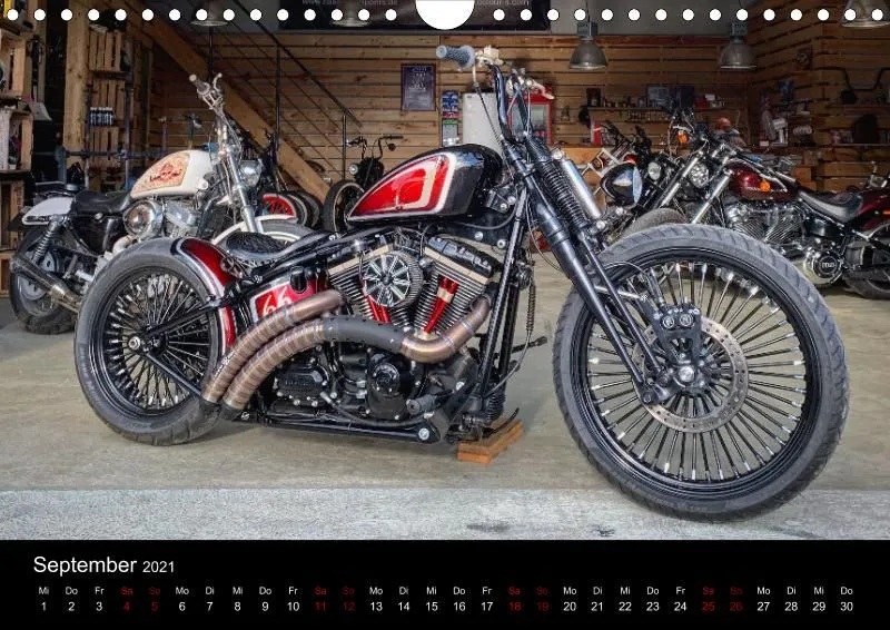 Motorrad Kalender Bobber Germany 2021 DIN 4