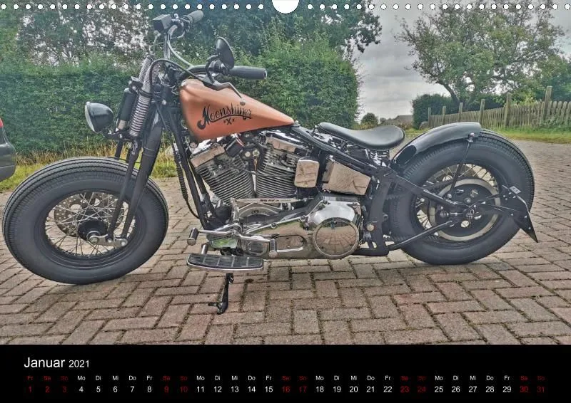 Motorrad Kalender Bobber Germany 2021 DIN 3