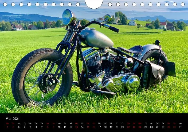 Motorrad Kalender Bobber Germany 2021 DIN 5