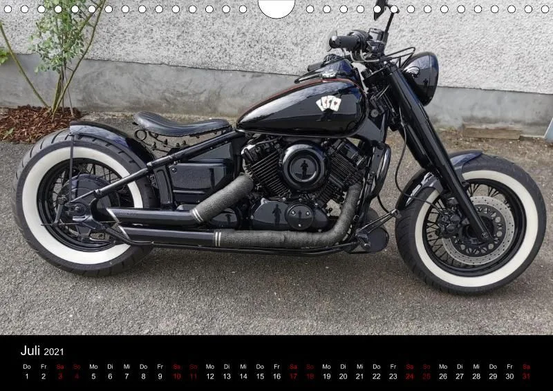 Motorrad Kalender Bobber Germany 2021 DIN 4