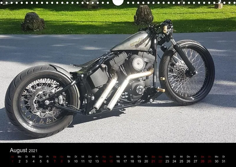 Motorrad Kalender Bobber Germany 2021 DIN 3