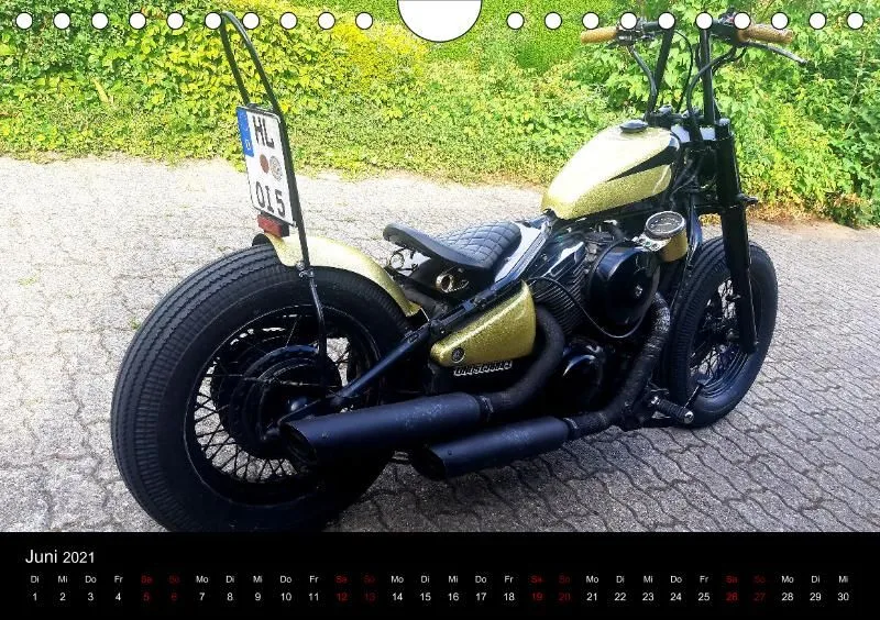 Motorrad Kalender Bobber Germany 2021 DIN 5