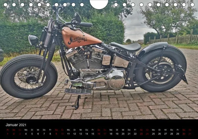 Motorrad Kalender Bobber Germany 2021 DIN 5