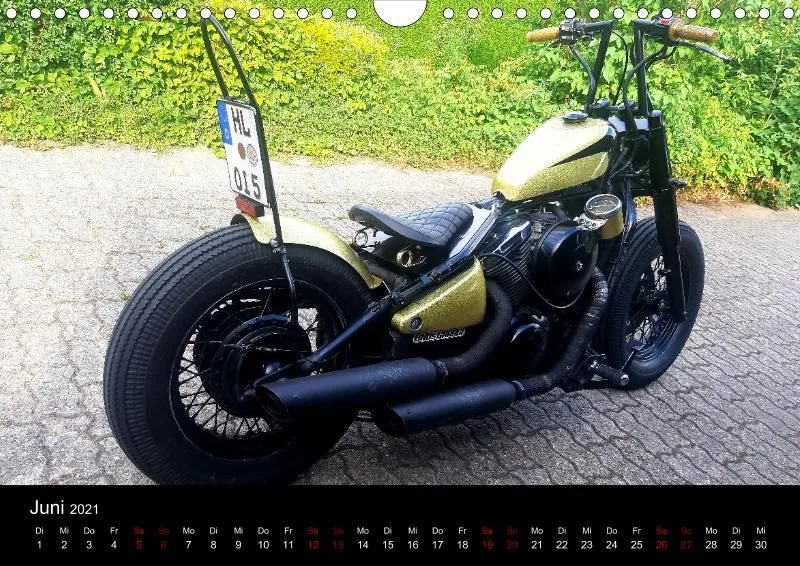 Motorrad Kalender Bobber Germany 2021 DIN 4