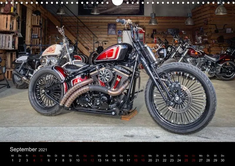 Motorrad Kalender Bobber Germany 2021 DIN 3