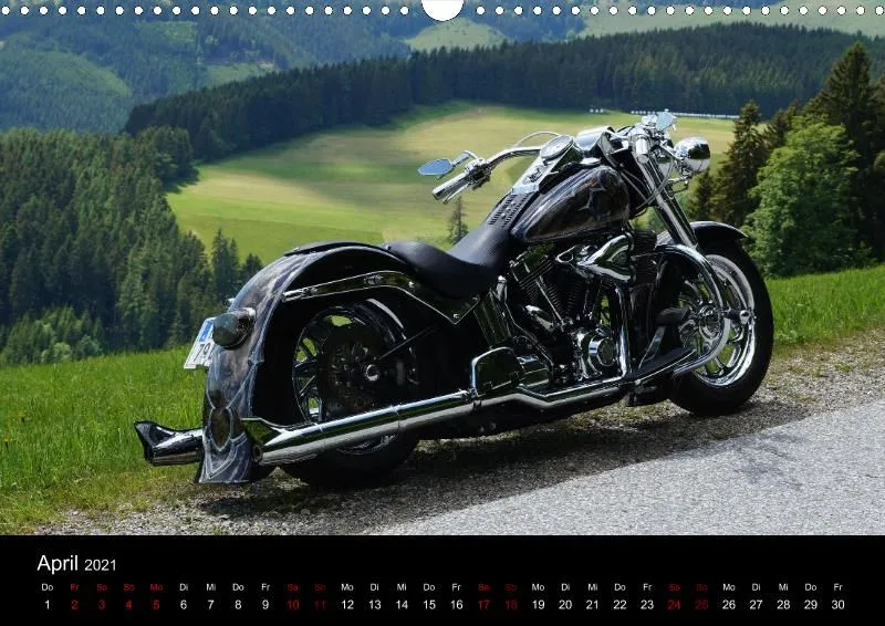 Motorrad Kalender Bobber Germany 2021 DIN 3