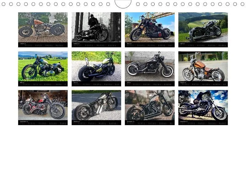 Motorrad Kalender Bobber Germany 2021 DIN 4