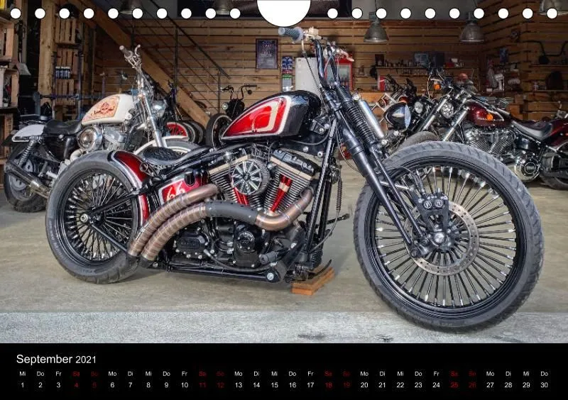Motorrad Kalender Bobber Germany 2021 DIN 5