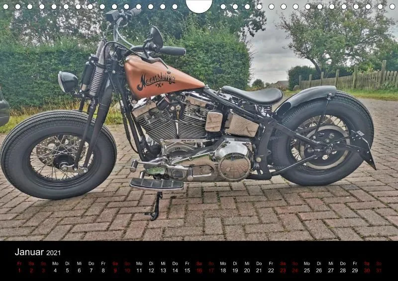 Motorrad Kalender Bobber Germany 2021 DIN 4