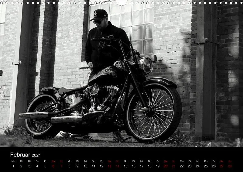 Motorrad Kalender Bobber Germany 2021 DIN 3