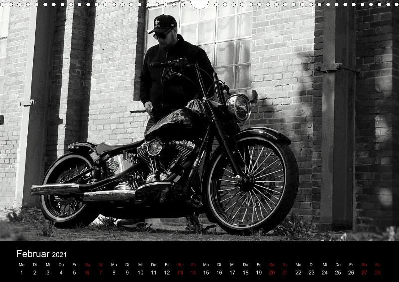Motorrad Kalender Bobber Germany 2021 DIN 3