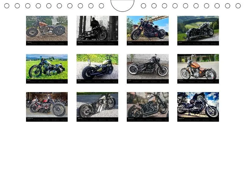 Motorrad Kalender Bobber Germany 2021 DIN 5