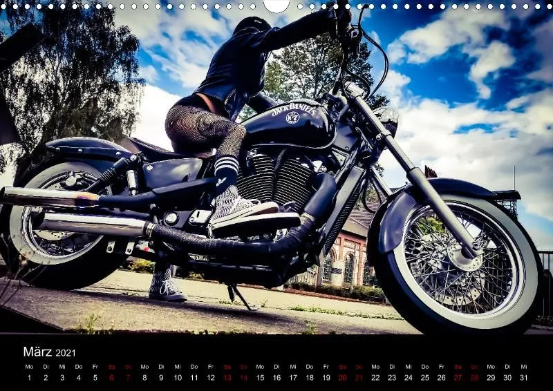 Motorrad Kalender Bobber Germany 2021 DIN 3