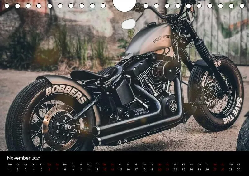 Motorrad Kalender Bobber Germany 2021 DIN 5
