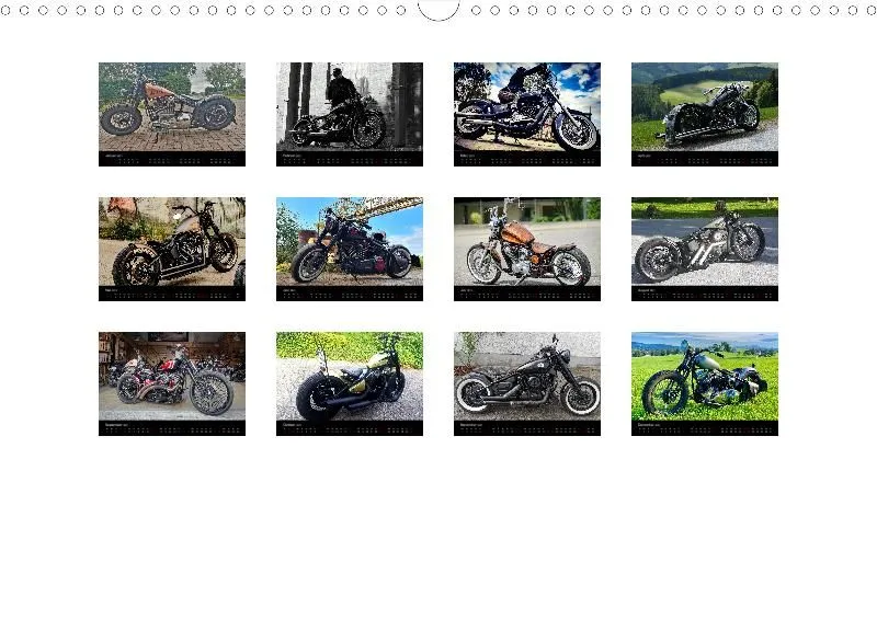 Motorrad Kalender Bobber Germany 2021 DIN 3