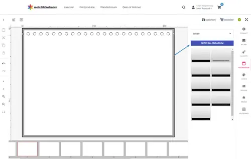 Kalender ohne Kalendarium gestalten