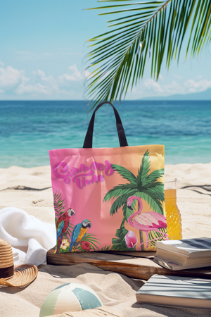 Tasche als Strandbegleiter für Accessoires und Urlabslektüre