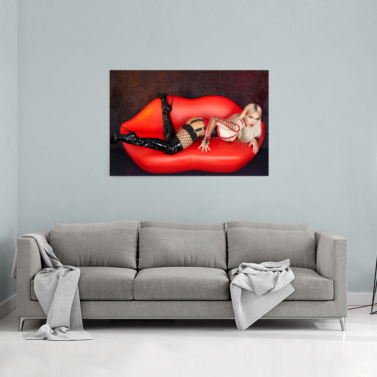 Premium Canvas "Red Lounge" XXL